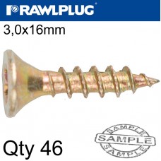 R-TS CHIPBOARD HD SCREW 3.5X16MM X46 PER BAG